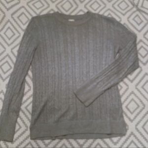 Cable knit grey ‘a new day’ sweater.